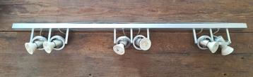 Spots rail met 6 spots geborsteld aluminium beschikbaar voor biedingen