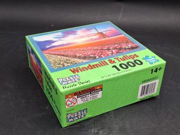 Puzzel Windmill & tulips, 1000 stukjes, nieuwstaat beschikbaar voor biedingen