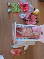Pop Baby Born + bed + buggy's + kleding + accessoires, Ophalen, Zo goed als nieuw, Babypop