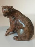 Bronzen zittende beer Pierre Chenet, Antiek en Kunst, Ophalen of Verzenden