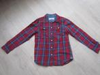 H&M mooi rood/blauw geruit hemd maat 134, Kinderen en Baby's, Jongen, Gebruikt, Ophalen of Verzenden, Overhemd of Blouse