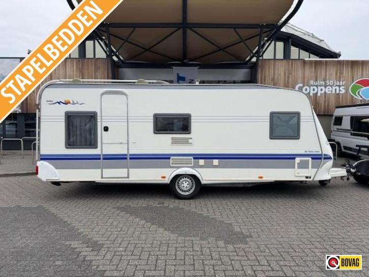 Hobby De luxe Easy 560 KMFE 2003 VOORTENT 270!, Caravans en Kamperen, Caravans, tot en met 6, 1250 - 1500 kg, Rondzit, Hobby, Lengtebed