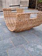 Rieten houtmand, Huis en Inrichting, Ophalen, Mand, Rond, Zo goed als nieuw