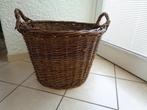 Grand panier rond en osier, avec anses. 54 X 36 cm ancien, Osier, Rond, Enlèvement, Panier