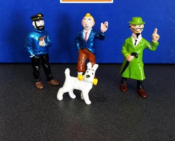 Kuifje / Tintin :  4 Loden beeldjes Hergé beschikbaar voor biedingen