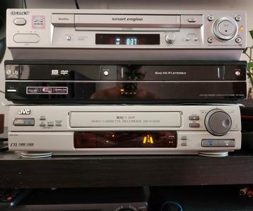 3 VCR Video speler SONY _ PROFESSIONELE JVC _ LG combie beschikbaar voor biedingen