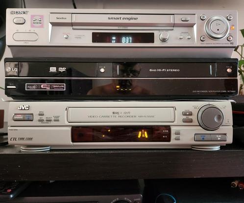 3 VCR Video speler SONY _ PROFESSIONELE JVC _ LG combie, Audio, Tv en Foto, Videospelers, Zo goed als nieuw, VHS-speler of -recorder