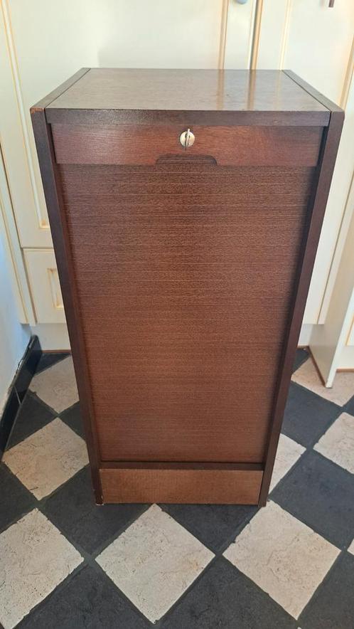 Vintage rolluik kastje / LP opberg kastje, Huis en Inrichting, Kasten | Roldeurkasten en Archiefkasten, Ophalen