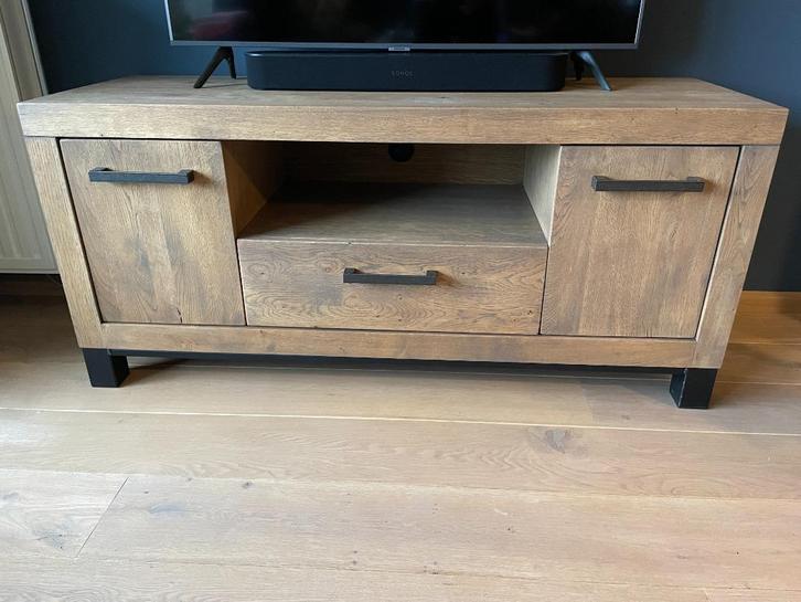 Moderne eiken Tv-kast, Huis en Inrichting, Kasten |Televisiemeubels, Zo goed als nieuw, Minder dan 100 cm, 100 tot 150 cm, 25 tot 50 cm