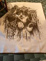 DEKEN MET KATTEKOP VOOR 1 PERSOONS BED, Ophalen, Nieuw, Eenpersoons, Beige