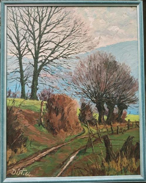 Robert Distèche - Huile sur panneau encadré, Antiek en Kunst, Kunst | Schilderijen | Klassiek, Ophalen
