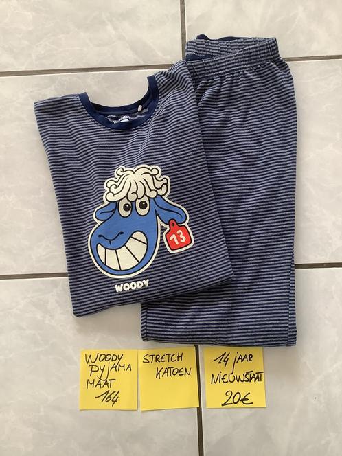 Woody pyjama maat 164 / 14 jaar stretch katoen, Kinderen en Baby's, Kinderkleding | Maat 164, Zo goed als nieuw, Jongen of Meisje