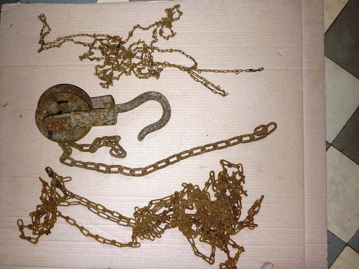 katrol (uit de schuur), Tuin en Terras, Hand-tuingereedschap, Gebruikt, Overige soorten, Ophalen of Verzenden