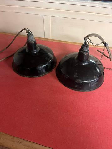 Lampes suspendues en émail 25 cm (diamètre), Enlèvement, Comme neuf