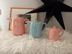 Melitta pastel koffiepot roze blauw roze, Antiek en Kunst, Ophalen of Verzenden