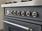 🍀 Poêle Boretti de luxe 70 cm anthracite + 4 brûleurs en ac, Comme neuf, 5 zones de cuisson ou plus, Classe énergétique A ou plus économe