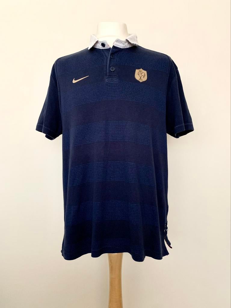 XV de France 2000s Special FFR Nike rugby polo shirt, Sport en Fitness, Rugby, Gebruikt, Kleding, Ophalen of Verzenden