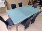 Glazen eettafel, Huis en Inrichting, Tafels | Eettafels, Ophalen, Glas, 200 cm of meer, 50 tot 100 cm