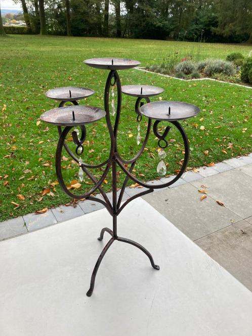 Chandelier fer forgé, Huis en Inrichting, Woonaccessoires | Kandelaars en Kaarsen, Zo goed als nieuw, Kandelaar, 25 tot 50 cm