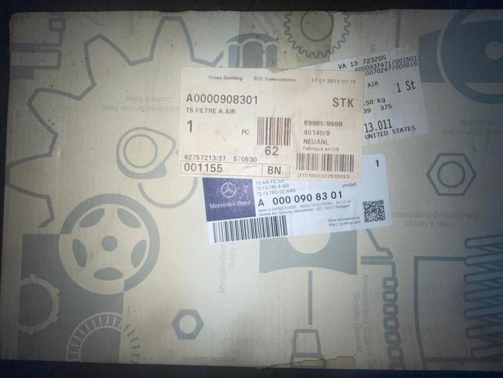 MERCEDES BENZ MA000 090 83 01, Auto-onderdelen, Filters, Mercedes-Benz, Nieuw, Ophalen of Verzenden