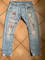 Blauwe jeans Levis 501 W32 (L29), voorgescheurd washed, W32 (confectie 46) of kleiner, Gedragen, Blauw, LEVI’s
