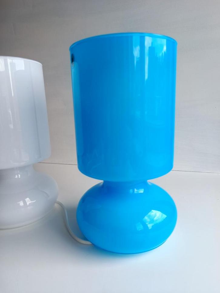IKEA blauwe Lykta lamp, Huis en Inrichting, Lampen | Tafellampen, Glas, Ophalen of Verzenden