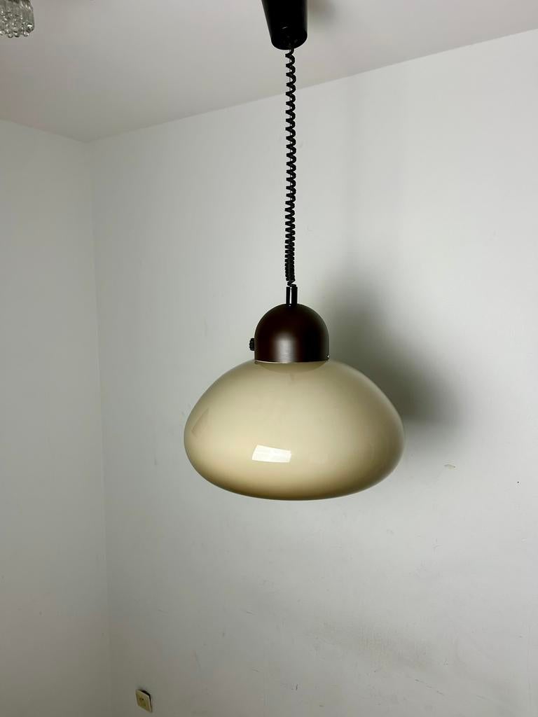 Vintage mushroom hanglamp Herda jaren 80, 75 cm ou plus, Enlèvement ou Envoi, Vintage, Synthétique