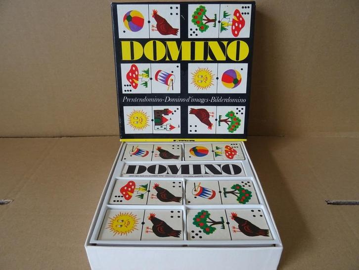 Curiosa vintage dominospel Domino prentendomino Papita 3/17, Antiek en Kunst, Curiosa en Brocante, Verzenden