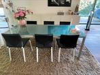 Uittrekbare glazen eettafel, Ophalen, Gebruikt, 50 tot 100 cm, Glas