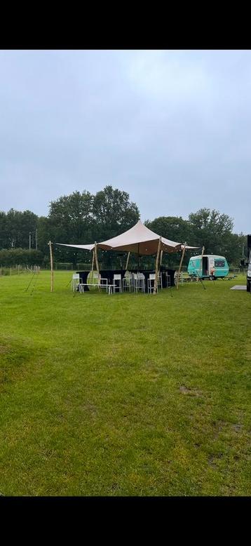 Stretchtent 5,5x8 te koop, Tuin en Terras, Ophalen of Verzenden, Zo goed als nieuw