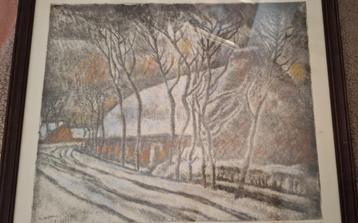 Gravure colorée Alfons Blomme « Kempen », Envoi