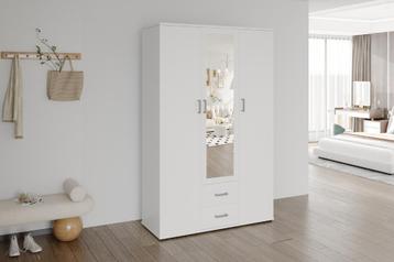 Kleerkasten MARC met spiegel in 2x kleuren +Gratis Levering beschikbaar voor biedingen