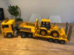 Bruder Dieplader met kleine tractor, Ophalen, Gebruikt