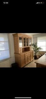 Mooie vitrine kast grenen hout ., Huis en Inrichting, Ophalen, Gebruikt