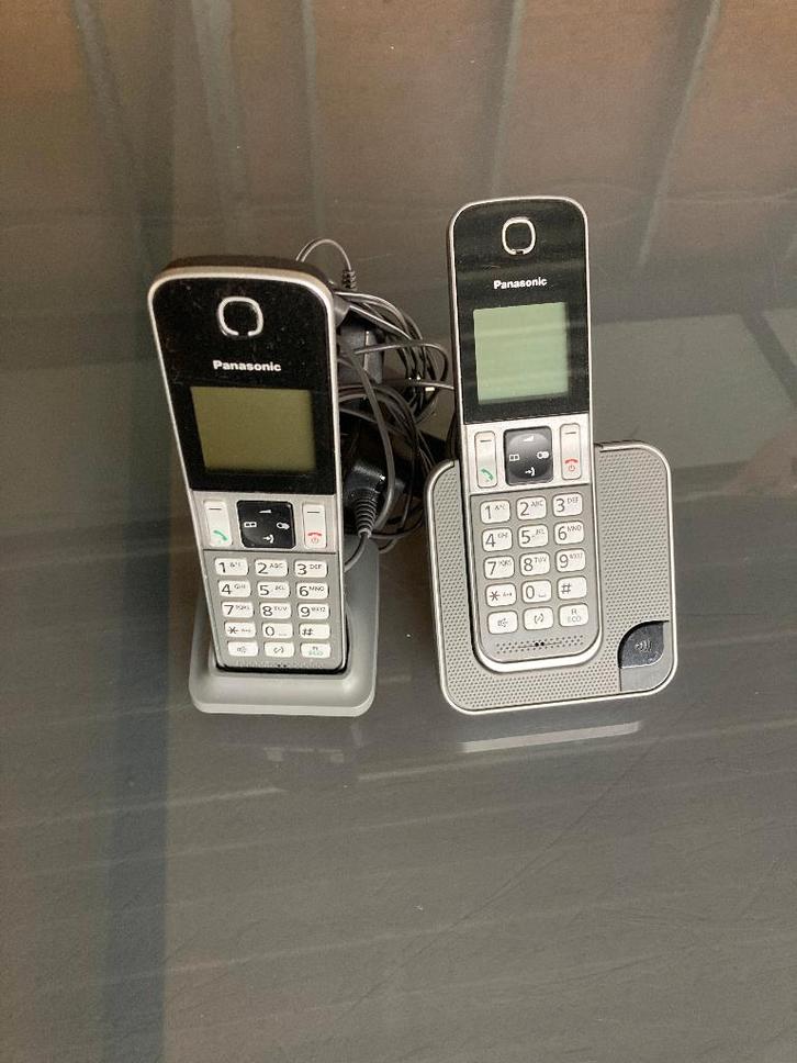 draagbare telefoon panasonic, Télécoms, Téléphones fixes | Combinés & sans fil, Comme neuf, 2 combinés, Enlèvement ou Envoi