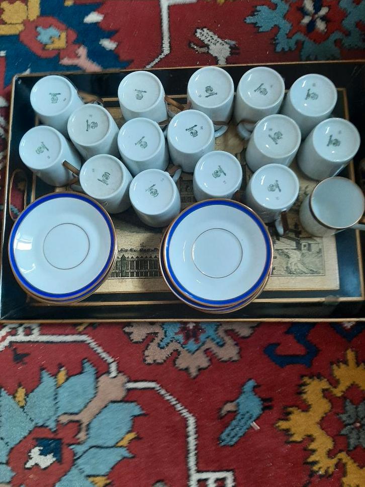 BLOCH § CO Eichwald en Hutchenreuler Germany wit blauw, Antiek en Kunst, Antiek | Servies compleet, Ophalen