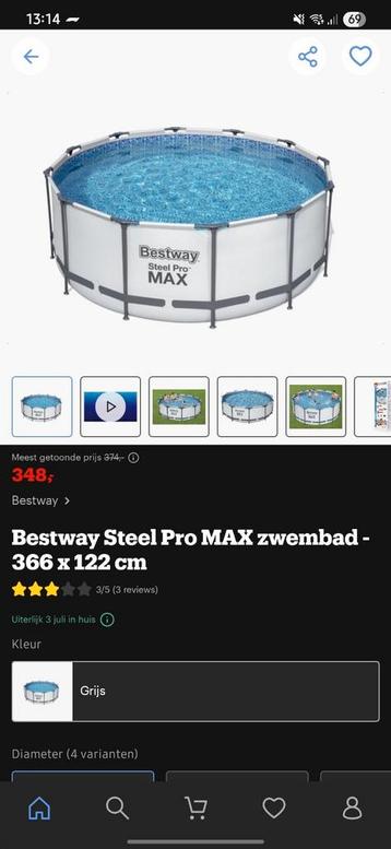 Bestway Steel Pro MAX - 3m66 - 1m22 diep beschikbaar voor biedingen