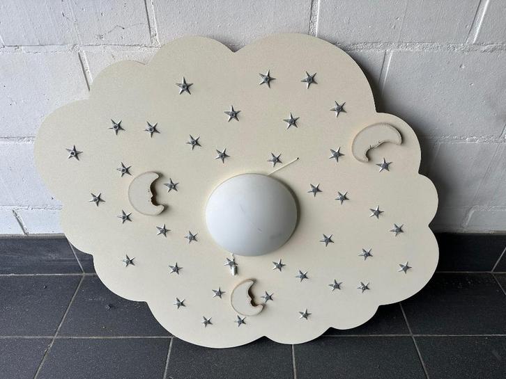 Steinhauer Kids - Plafondlamp - Creme - Wolk, Huis en Inrichting, Lampen | Plafondlampen, Zo goed als nieuw, Glas, Hout, Ophalen