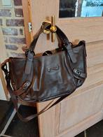 Handtas Nathan leder, goede staat., Handtassen en Accessoires, Tassen | Damestassen, Ophalen of Verzenden, Gebruikt, Bruin, Handtas