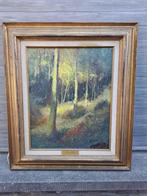 Huile sur toile jeu de lumiere signe Louis henno, Antiek en Kunst, Ophalen of Verzenden