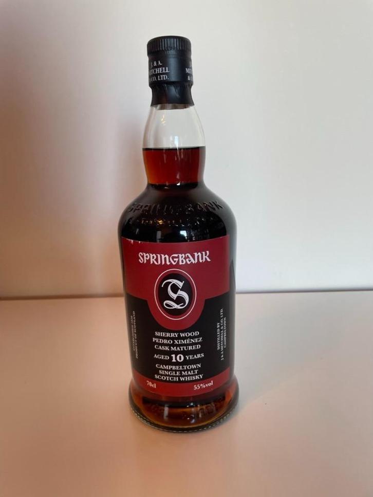 Springbank Sherry Wood PX (10 yr.), Verzamelen, Wijnen, Nieuw, Overige typen, Vol, Ophalen of Verzenden