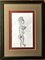 Corneille originele tekening Senoufo, Antiek en Kunst, Kunst | Tekeningen en Fotografie, Ophalen of Verzenden