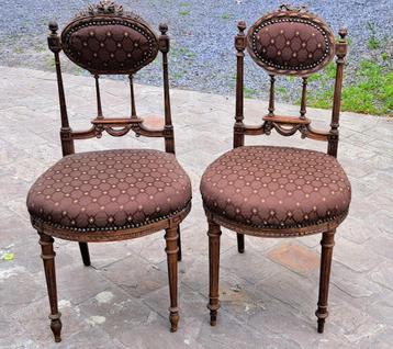 2 chaises anciennes, style Louis XVI du XIXe siècle, Enlèvement