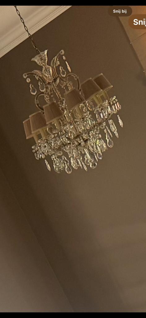 Luster, Huis en Inrichting, Lampen | Kroonluchters, Gebruikt, Glas, Ophalen