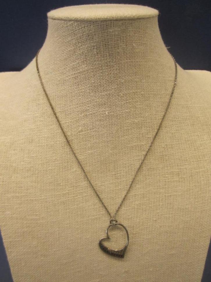 Zinzi juwelen halsketting met hart hanger., Bijoux, Sacs & Beauté, Colliers, Comme neuf, Enlèvement ou Envoi