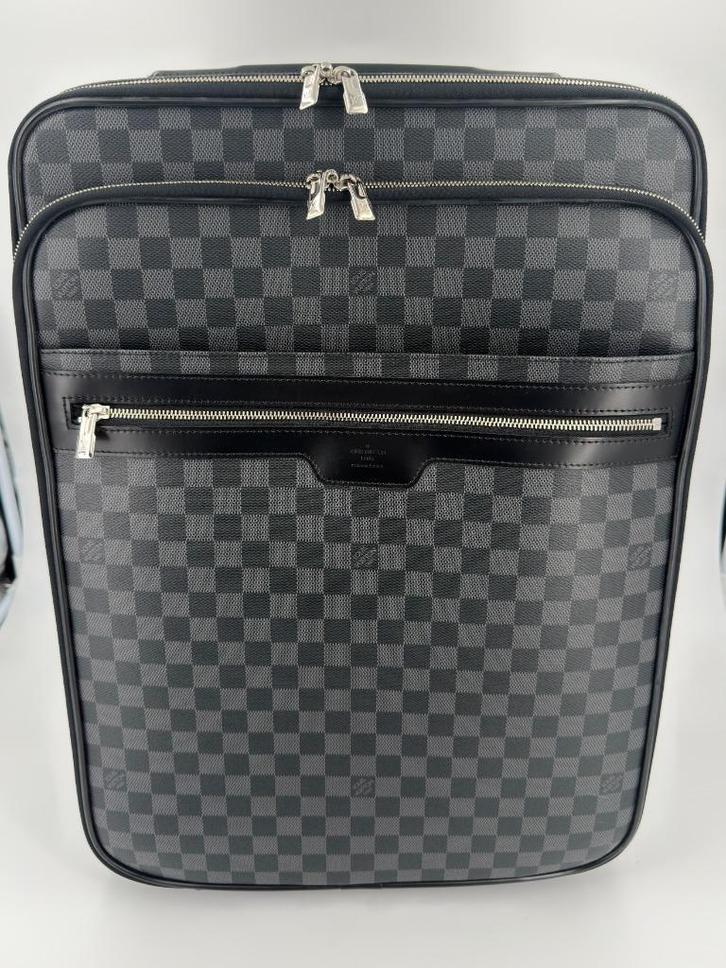 Valise Louis Vuitton Pegase 55 Damier Graphite, Handtassen en Accessoires, Koffers, Zo goed als nieuw, Leer, 50 tot 60 cm, 35 tot 45 cm
