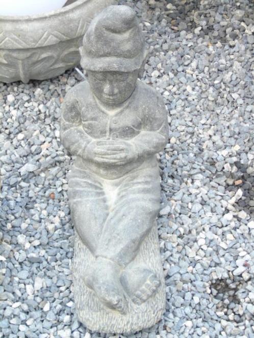 statue d un nain couché endormi en pierre patinée, nouveau !, Jardin & Terrasse, Statues de jardin, Neuf, Nain de jardin, Pierre