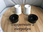 Tupperware 2 nieuw eierdopjes 5 foto's., Autres types, Envoi, Blanc, Neuf