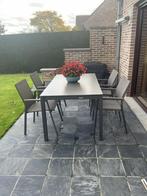 Tuintafel met 4 stoelen, Tuin en Terras, Tuinsets en Loungesets, Ophalen, Gebruikt, Aluminium