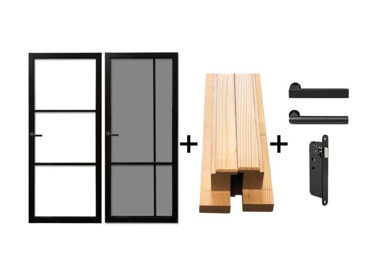 ACTIE - Staallook deuren opdek 201,5 x 80,5 cm - OP=OP, Bricolage & Construction, Fenêtres & Moustiquaires, Neuf, Porte intérieure